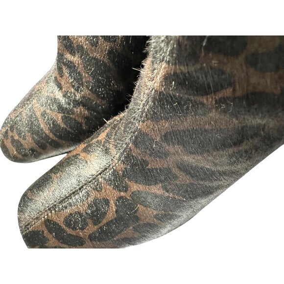 Sam Edelman Leopard Print Calf Hair Ankle Boots Size 6‎ NWOT - Picture 3 of 9